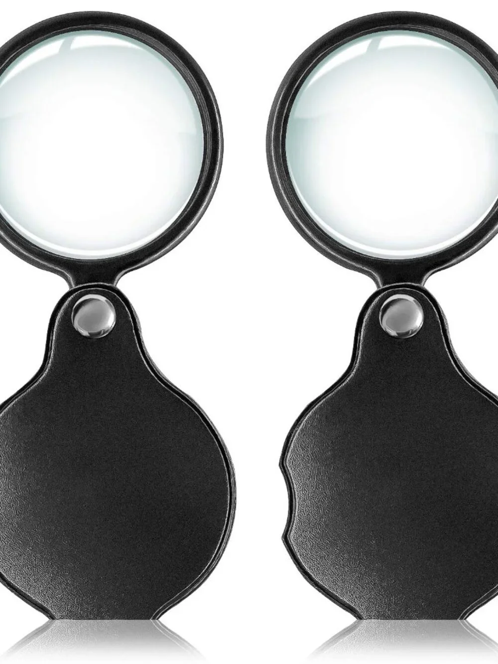 Wapodeai 2pcs 10x Small Pocket Magnify Glass, Apply to Reading, Science, Jewelry
